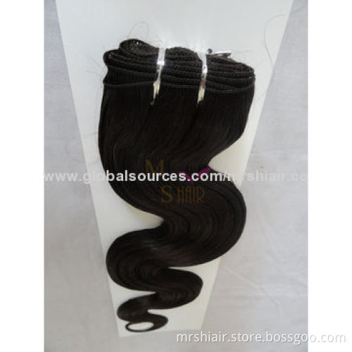 22-Inch Color 2# Boby Wave Style Indian Remy Hair Weaving